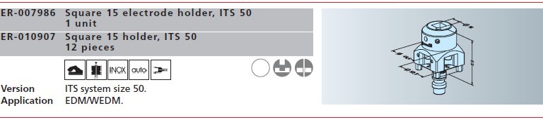 EROWA its方形電極夾持系統(tǒng)15應(yīng)用