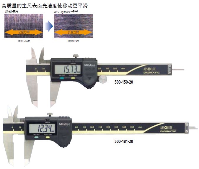 電子數(shù)顯卡尺帶SPC輸出(硬質(zhì)合金內(nèi)、外徑測量爪)500-175-20