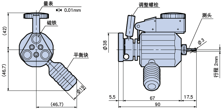 日本BIG 小型車床用定心測定器　定心工具 CTL-90