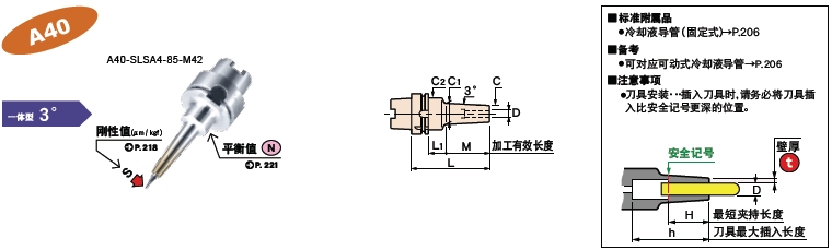 日本MST熱裝刀柄A40一體型